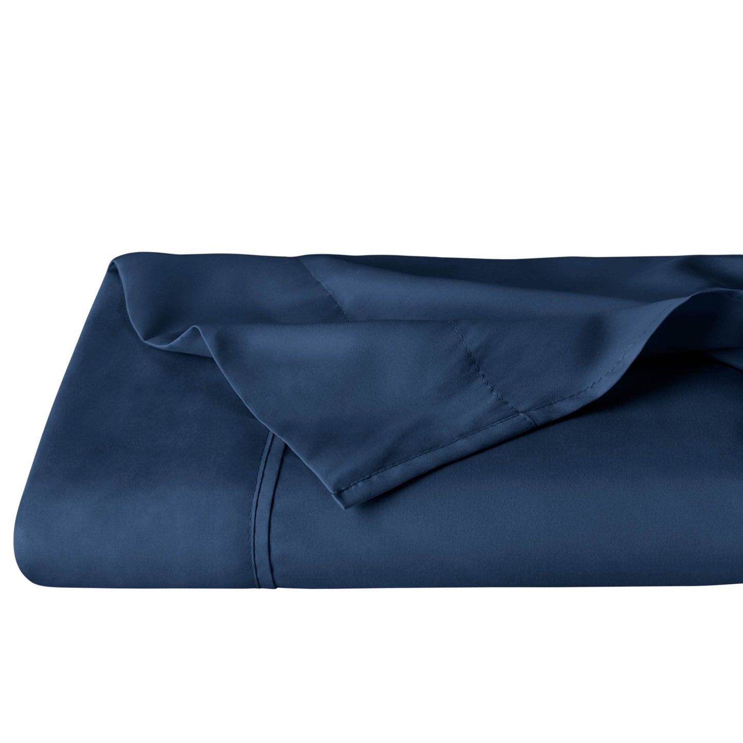 Bare Home Extra Long Flat Sheet - Premium 1800 Ultra-Soft - Hotel Luxury - Double Brushed - Easy Care - 1 Extra Long Flat Sheet Only (Twin/Twin XL, Dark Blue)