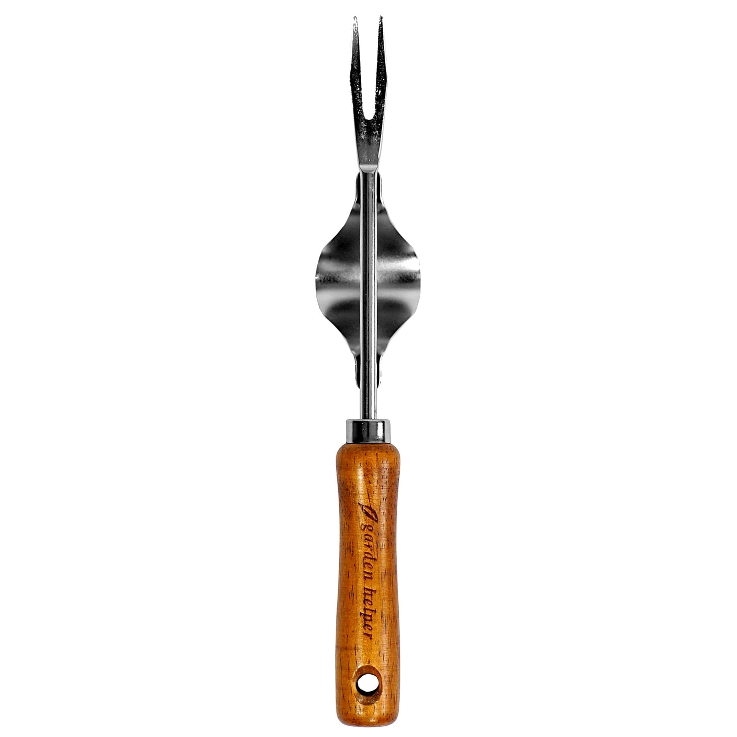 Weed Puller Heavy Duty Japanese Steel with Wood Handle, Hand Weeding Tool, Manual Weeder for Garden, Quick and Easy Weed Pull Tool, Made in Japan, Silver