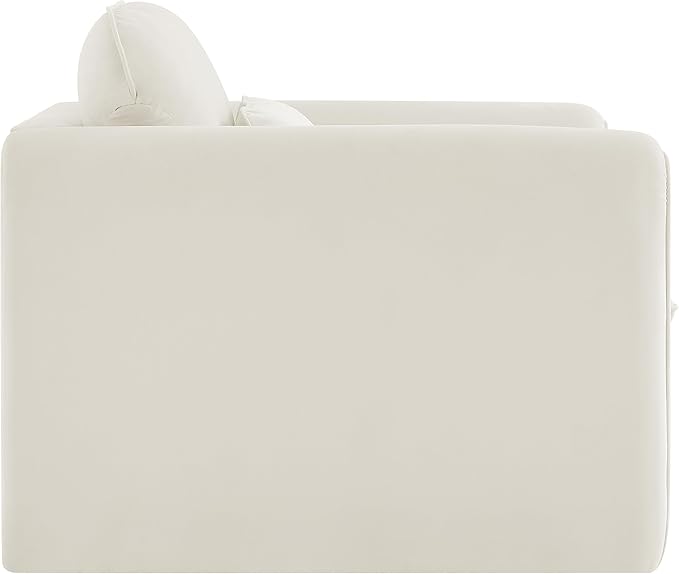 Meridian Furniture 199Cream-C Sloan Collection Modern | Contemporary Velvet