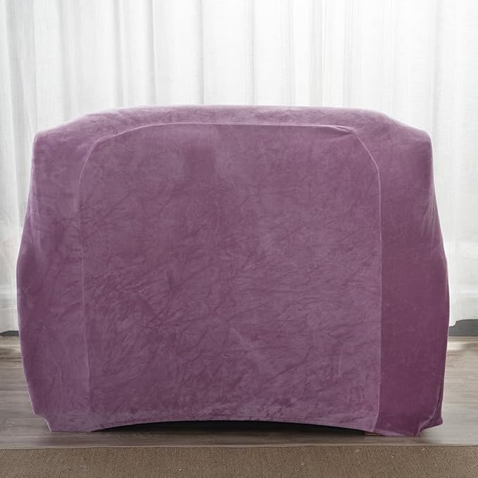 vctops 1-Piece Velvet Plush Stretch Chair Sofa Slipcover Soft Fuzzy Fluffy