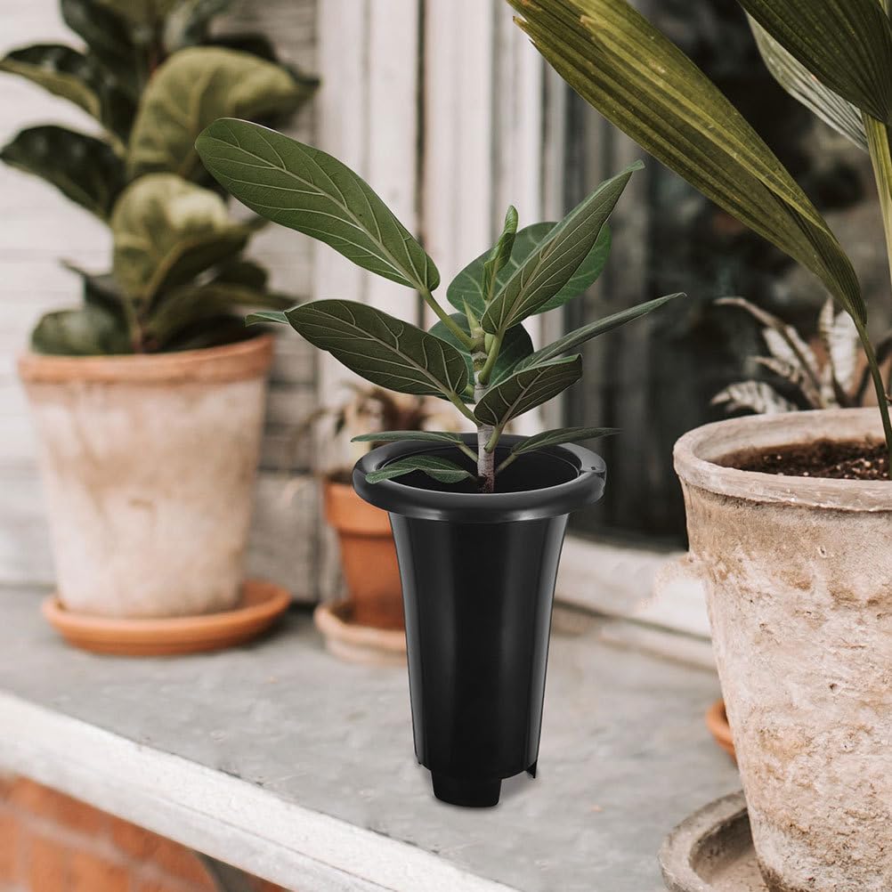 Mipcase 10Pcs Orchid Nursery Pots with Drainage Holes Plastic Plant Nursery Containers 7.67X5.31X5.31In for Indoor Outdoor Succulent Growing and Repotting