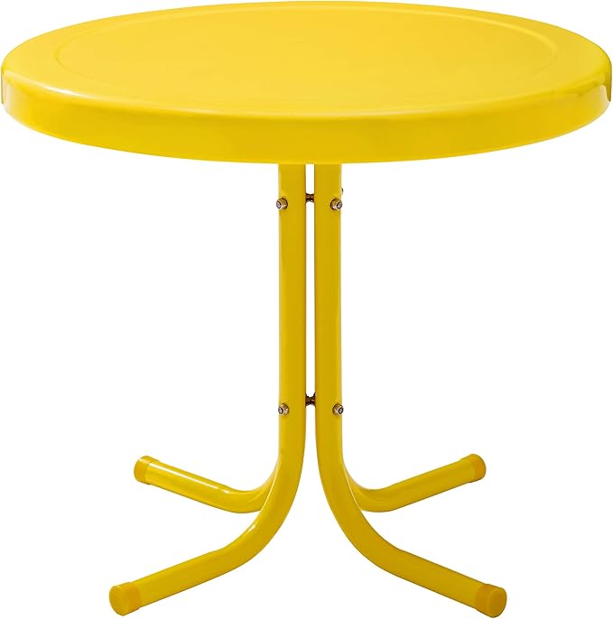 Crosley Furniture Griffith Weather Resistant Retro Metal Outdoor Side Table