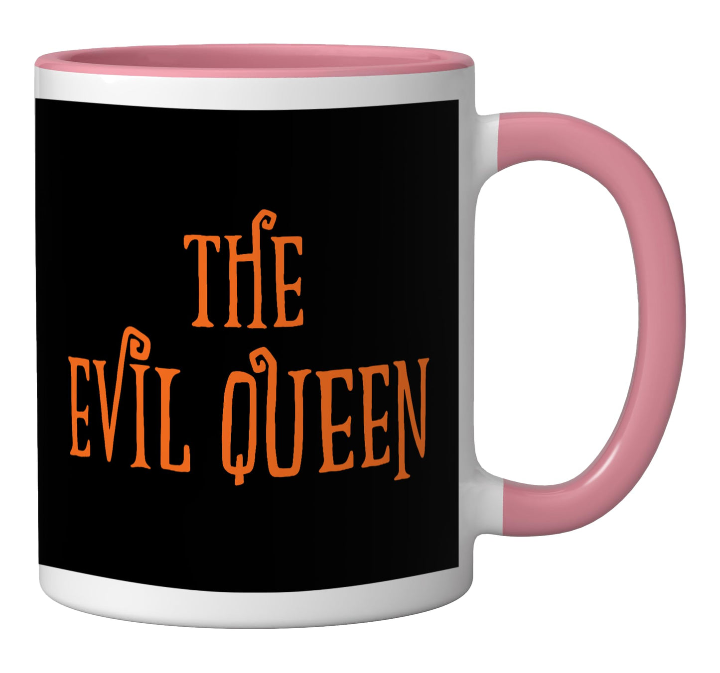 Evil Queen for Mom Matching Family Halloween Costume Ceramic Mug, Pink/White