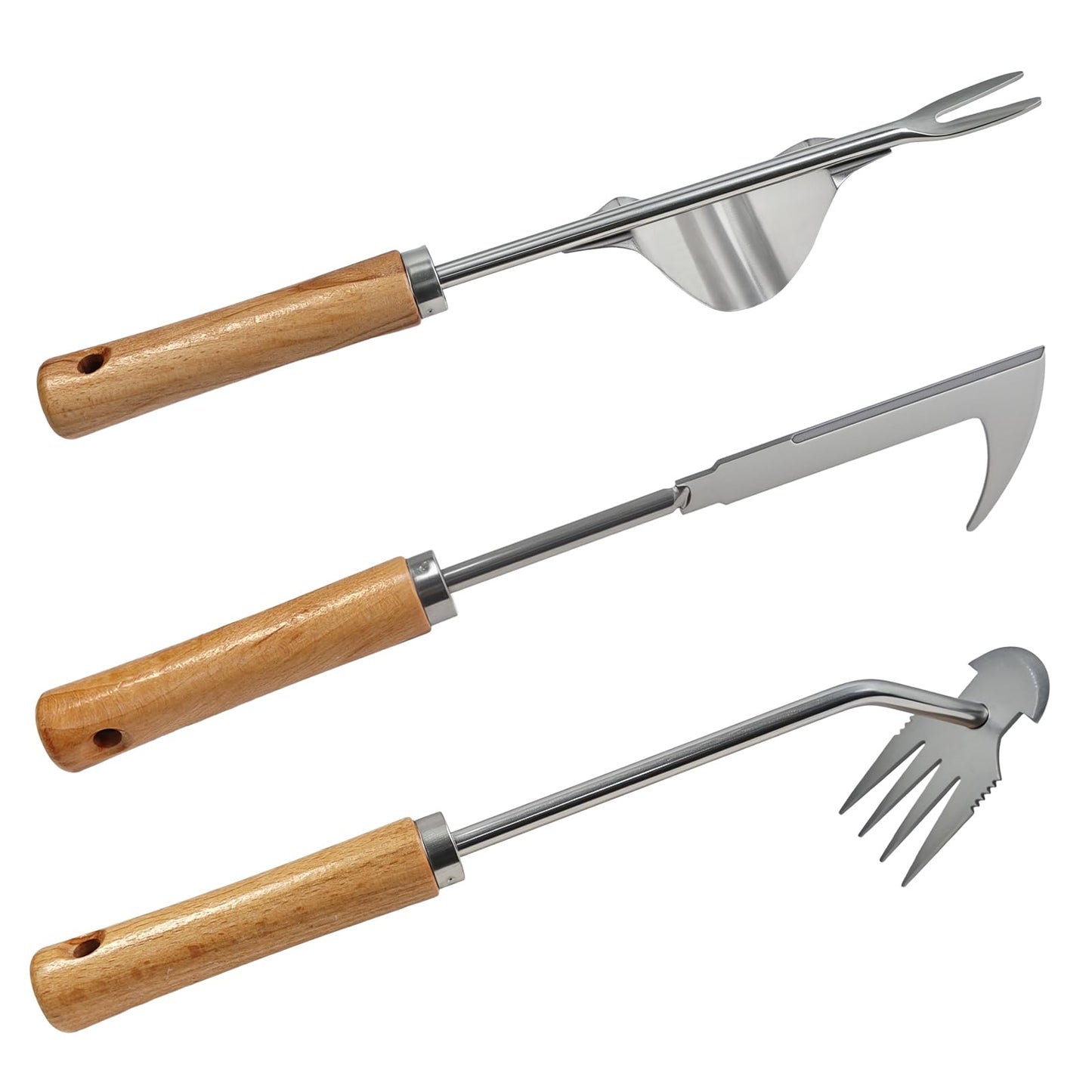 3Pcs Weed Puller Tool, Weeding Tools Gardening Garden Stainless Steel Weeds Removal Tools, Crack Weeder for Yard and Garden