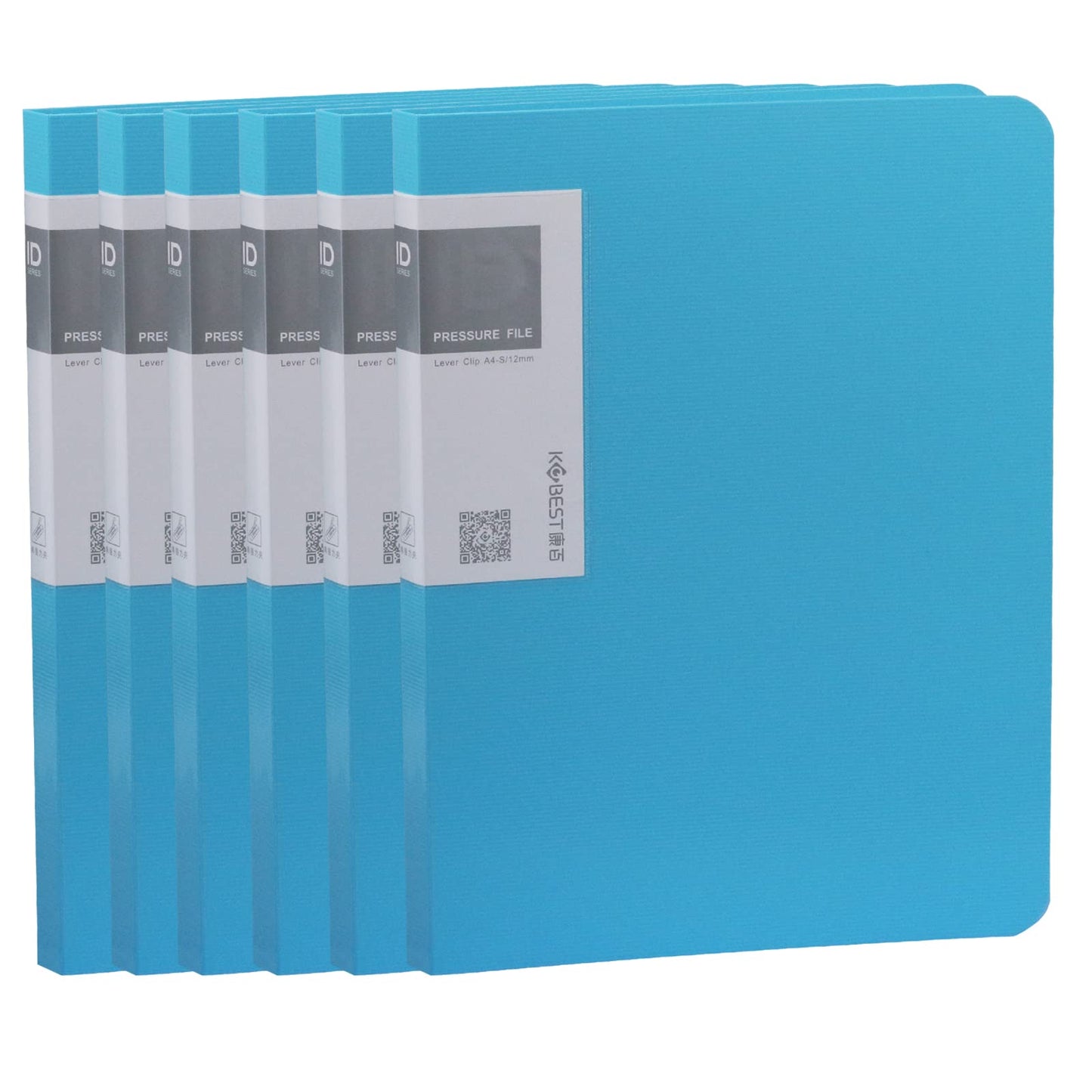 Acocony Punchless Binder with Clamp Letter Size Punchless Clamp Binder 8.5 x 11 Report Covers Plastic Watery Blue Pack of 6