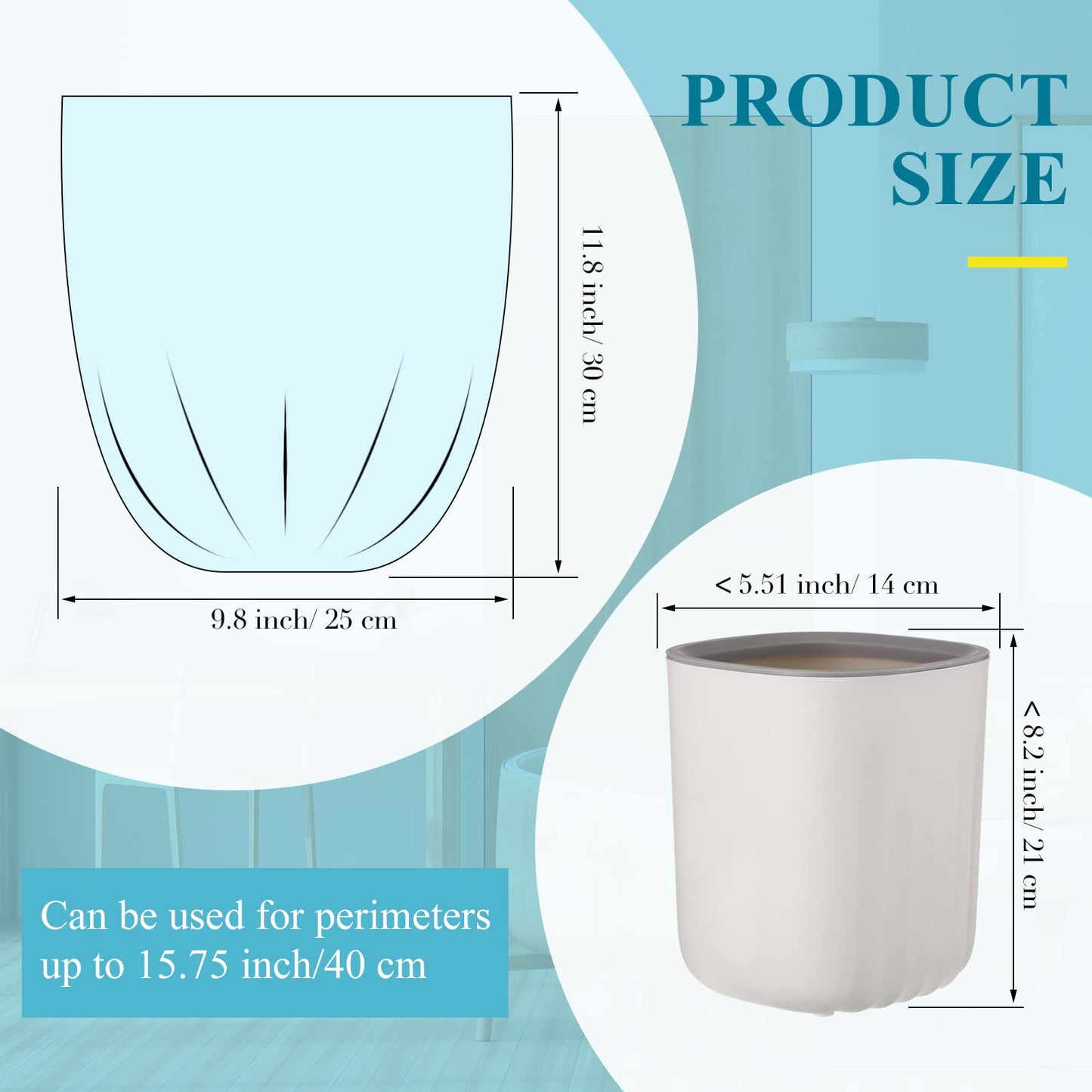 240 Counts Mini Trash Bags 0.5 Gallon Tiny Garbage Bags Small Pet Bags Strong Trash Bags Trash Can Liners for Car Kitchen Office Desktop Mini Trash Can Wastebasket Bin, 16 Rolls(Mixed Color)