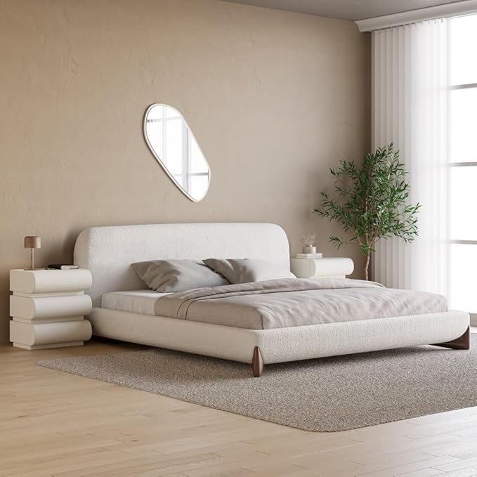 homary Queen Size Upholstered Bed Frame
