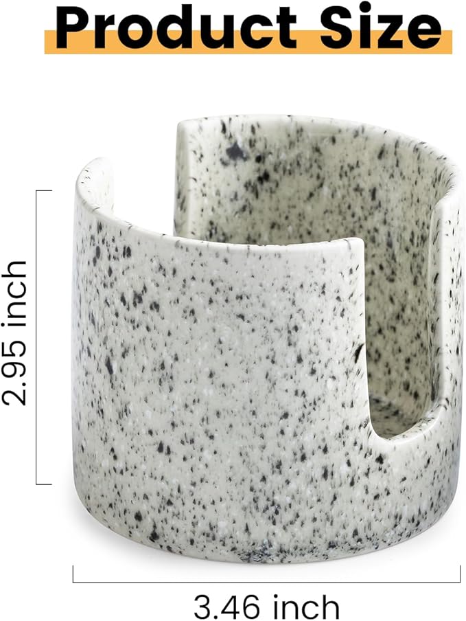 Kitchen Sink Sponge Holder, Dish Sponge Rack Ceramic Brush Holder Farmhouse