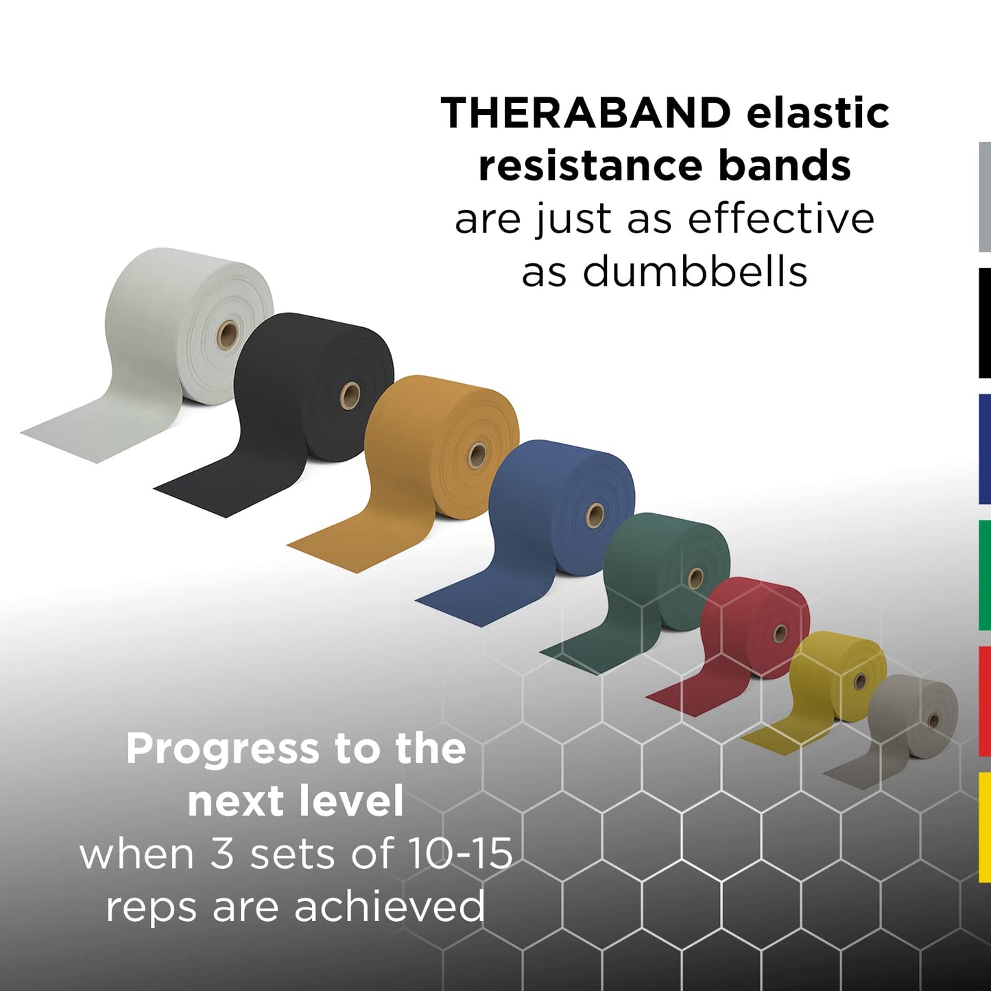 THERABAND Professional Latex Resistance Bands, Individual 6 Ft Elastic Band for Upper & Lower Body Exercise, Physical Therapy, Pilates, Home Workouts, 6 Foot, Blue, Extra Heavy, Level 5
