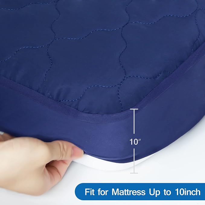 Cot Mattress Pad Protector Waterproof, Quilted Cot Size Mattress Cover 30" X