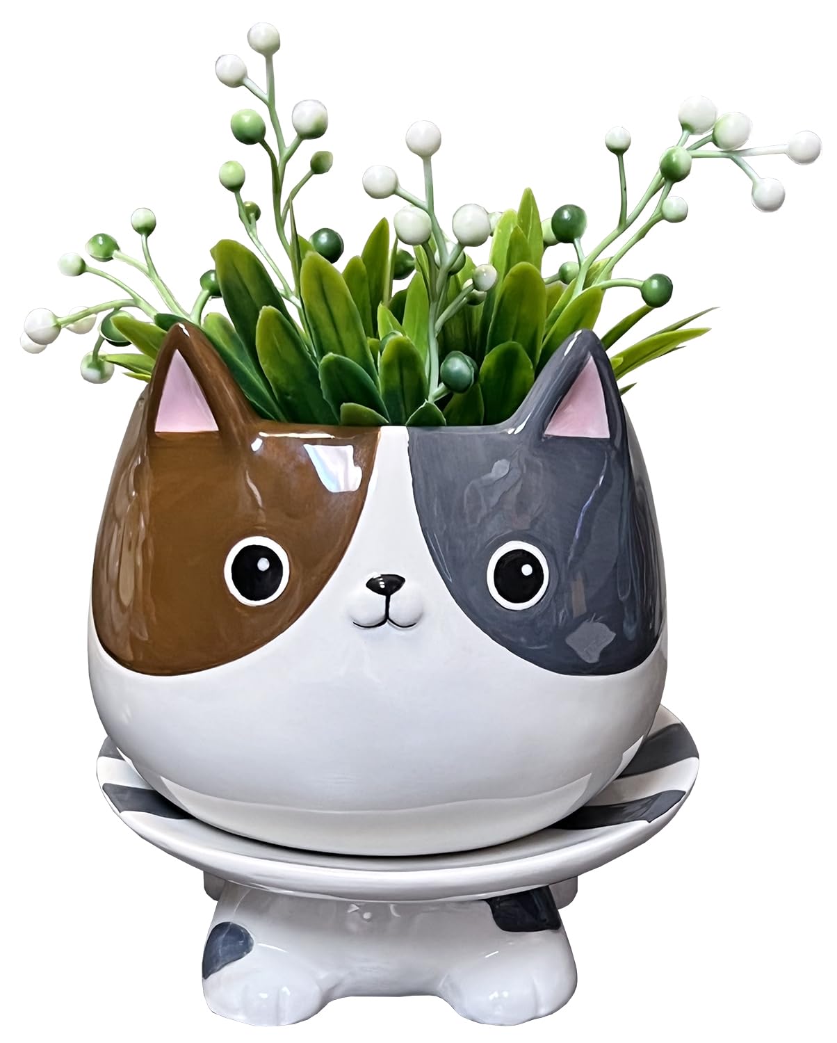 Streamline Imagined Footsie Planter - Cat