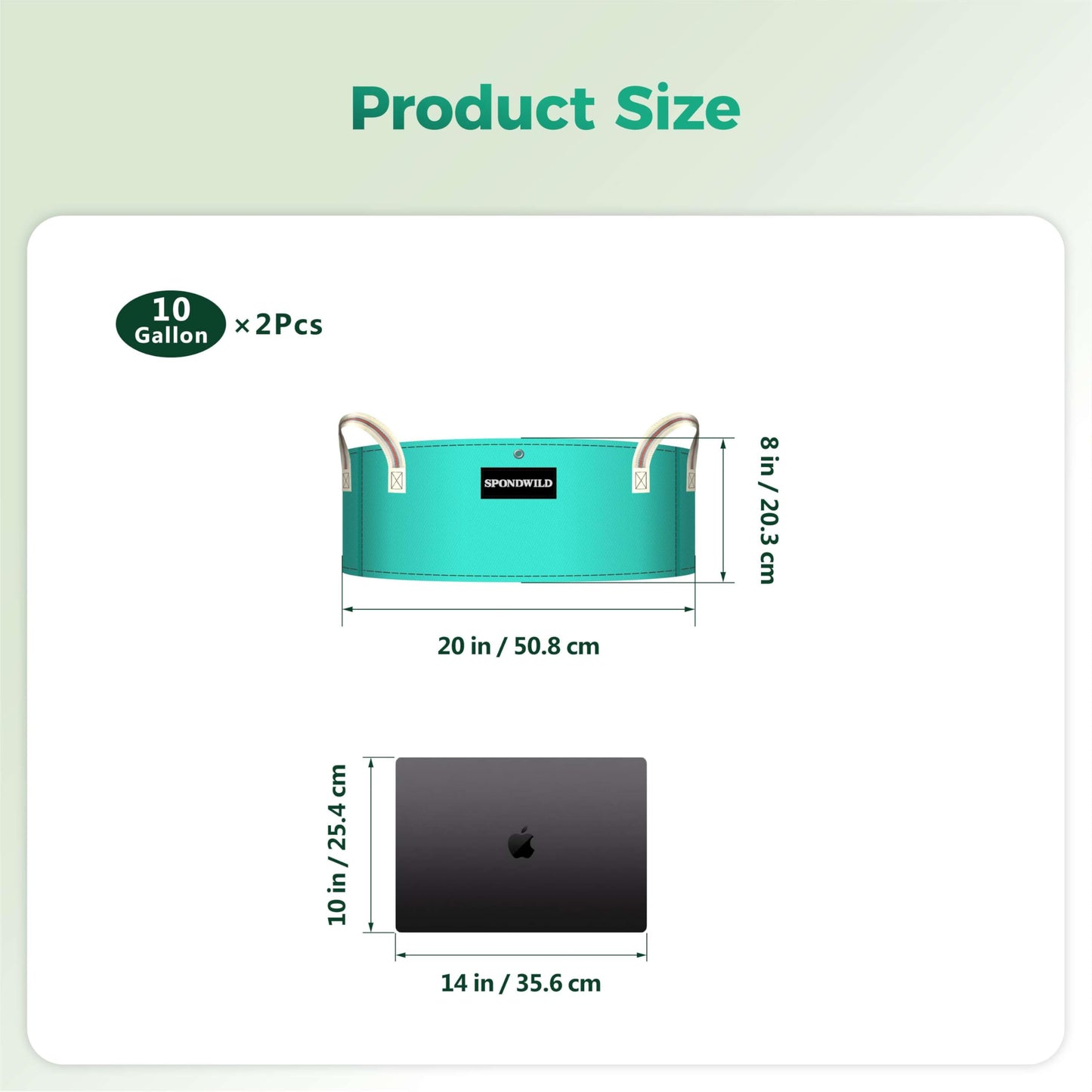 SPONDWILD [Upgraded] 2 Pack 10 Gallon 3 Compartment Grow Bag, Vegetable Growing Bag Thickened PE Garden Pots with Drainage Holes, Branch-Binding Holes, Reusable Plant Bag for Vegetables,Flowers
