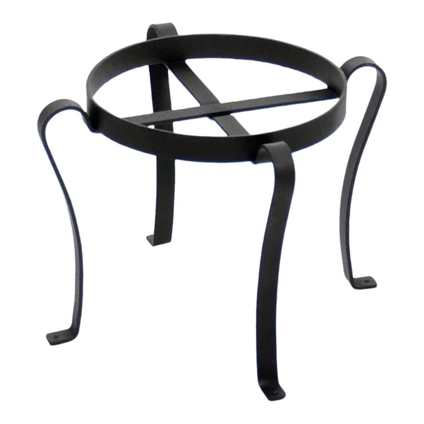 Oakestry Patio Flowerpot Stand 12-Inch Black Metal Plant Holder Indoor Outdoor Planter Riser for Garden Balcony Deck Floor Display Heavy Duty Stable Base Decorative Compact Home Patio Use