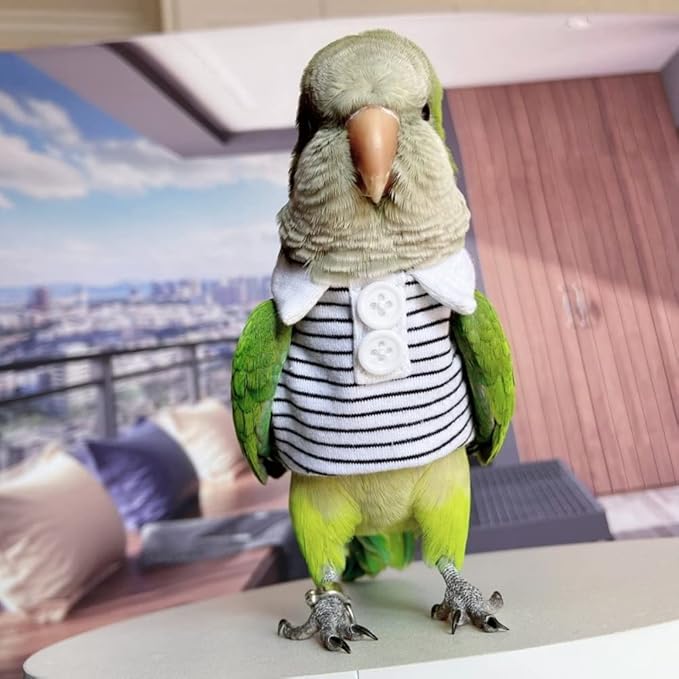 Bird Diaper Flight Suit for Parrots, Lovebirds, Parakeets & Cockatiels - Summer Clothes Cosplay Photo Prop - Small Animal Apparel (Without Diaper, Lovebird)
