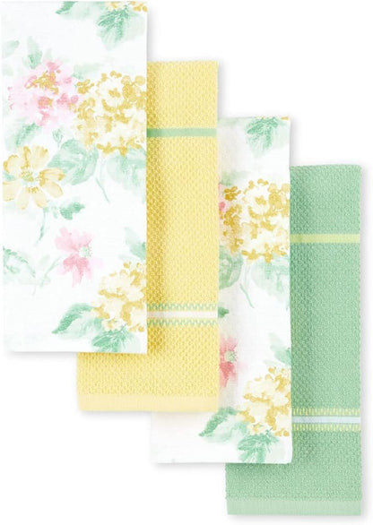 Martha Stewart Amber Floral Kitchen Towel Set 4-Pack