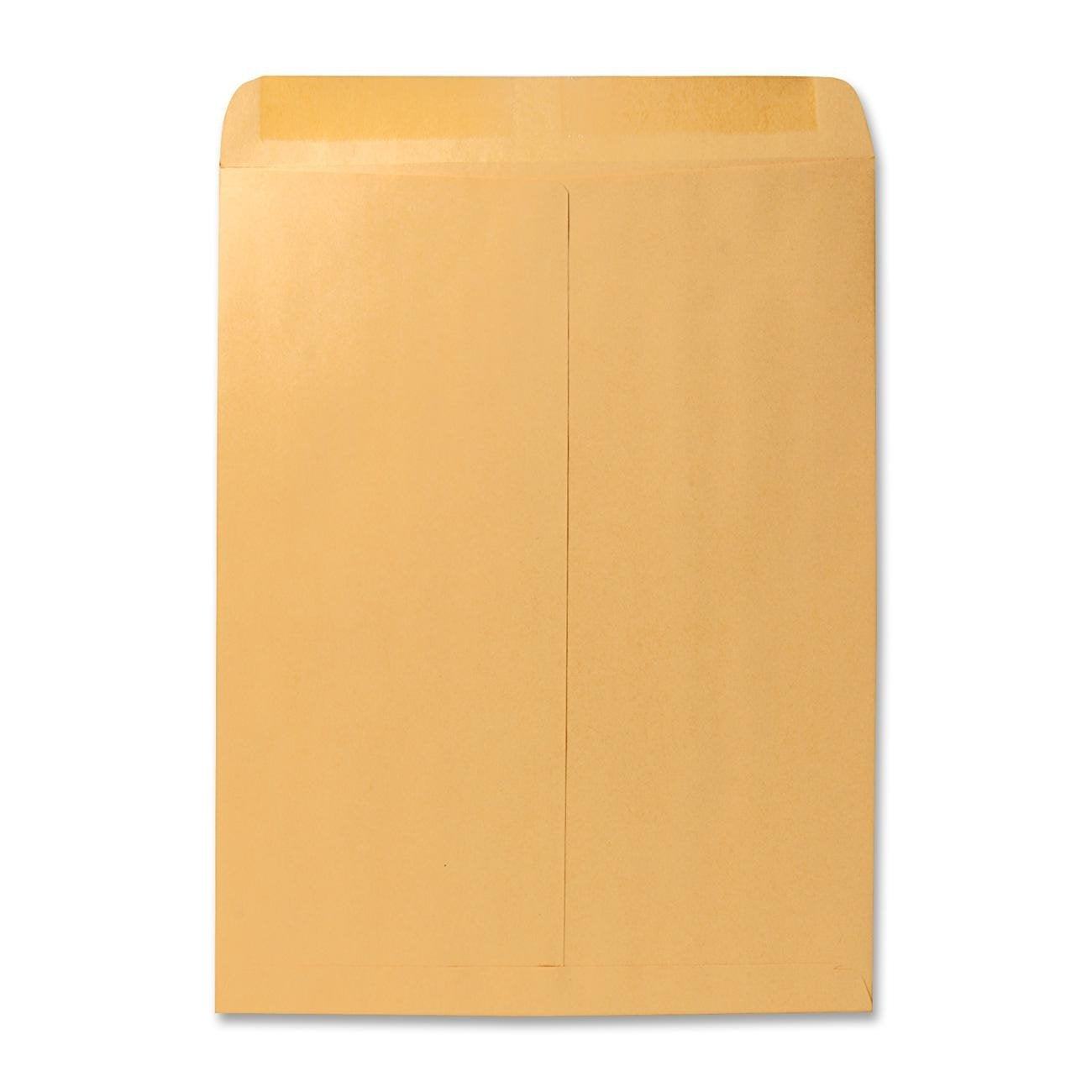 Quality Park Catalog Envelopes, 12x15.5 Inches, Gummed Closure, Brown Kraft Mailing Envelopes for Legal or Letter Size Papers, 100/Box (QUA41967)