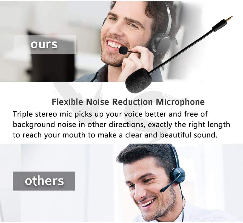 AKKE Replacement Mic 3.5mm Detachable Gaming Microphone Boom Compatible with PDP Afterglow AG6 Ear Force Xbox One Stealth 400 420x 450 500p 520 Recon 50x 50p 50 60p