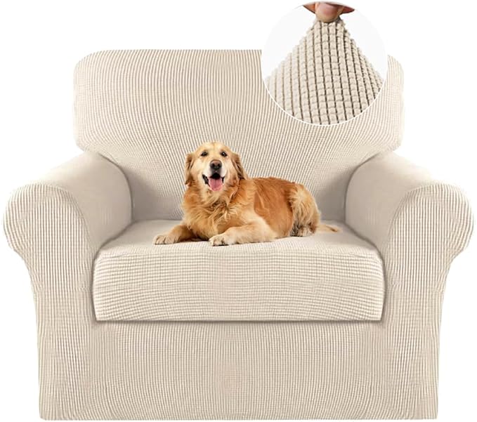 Turquoize 2 Piece Chair Covers for Living Room Armchair Cover Armchair