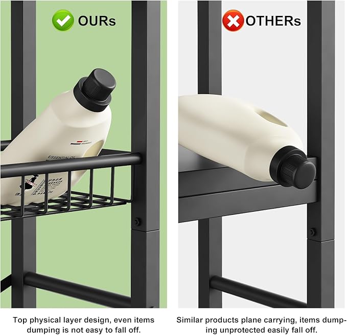 Kalrin Over-The-Toilet Storage Rack, 4-Tier Bathroom Organizer Shelf Over Toilet