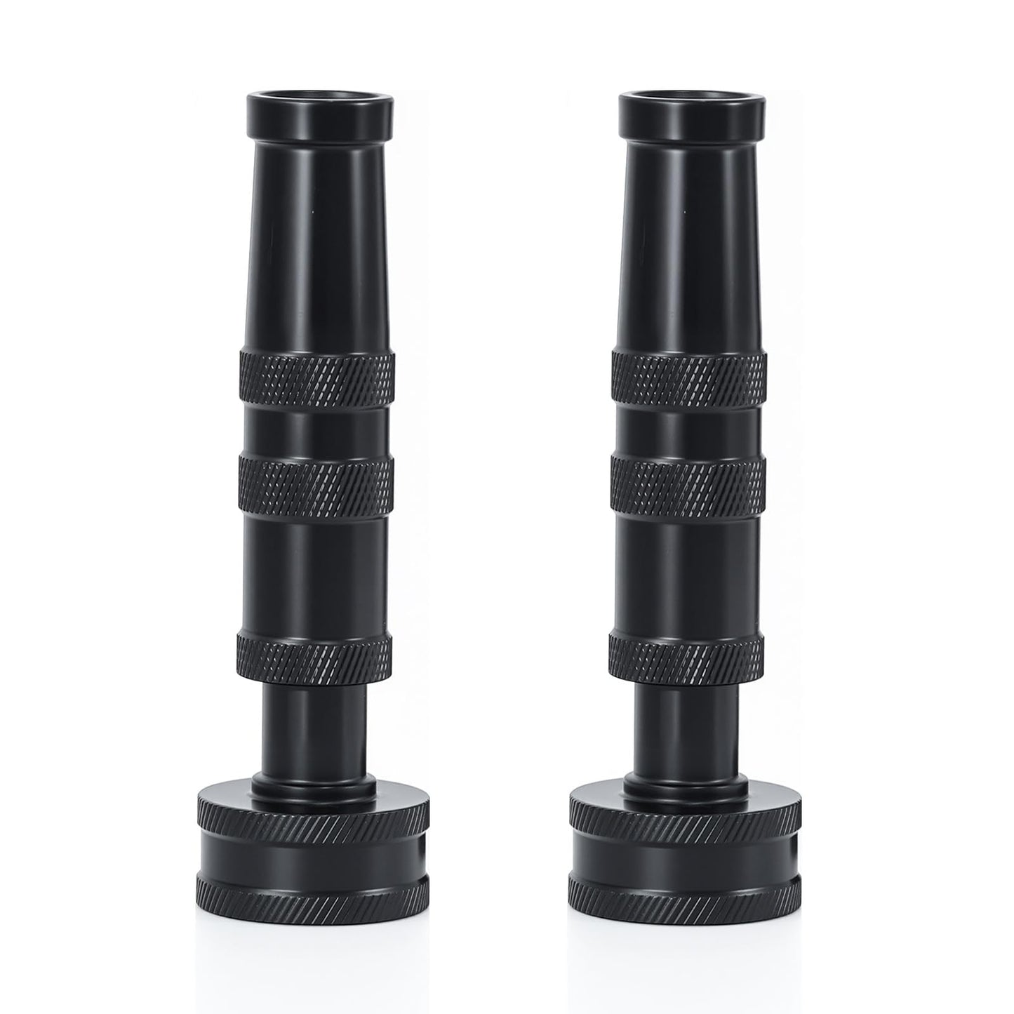 [2 Pack] RESTMO Heavy Duty Brass High Pressure Hose Nozzle with Anti-Rust Coating, Adjustable Twist Water Hose Nozzle with 3 Spray Patterns for Garden Watering, Car Washing, Patio & Floor Cleaning