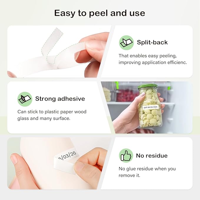 Label KINGDOM Tze-s231 Compatible with Brother P Touch Extra Strength Adhesive Label Maker Tape 12mm 1/2"(0.47") for PT-D210 D220 PTH110, Black on White TZs231 3-Pack