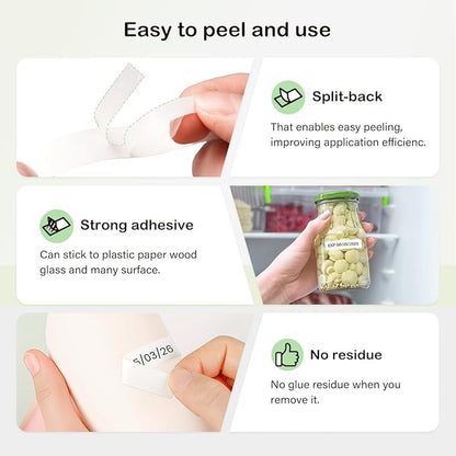 Compatible with Brother P Touch TZe-231 Label Maker Tape, 12mm 0.47” Laminated White 1/2" TZ Tape for PT D210 D220 H110 P710BT, Black on White 4-Pack Label KINGDOM TZE231