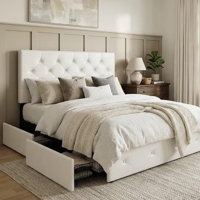 Allewie Upholstered Full Size Platform Bed Frame