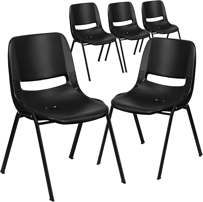 Flash Furniture HERCULES Series 440 lb. Capacity Kid's Black Ergonomic Shell