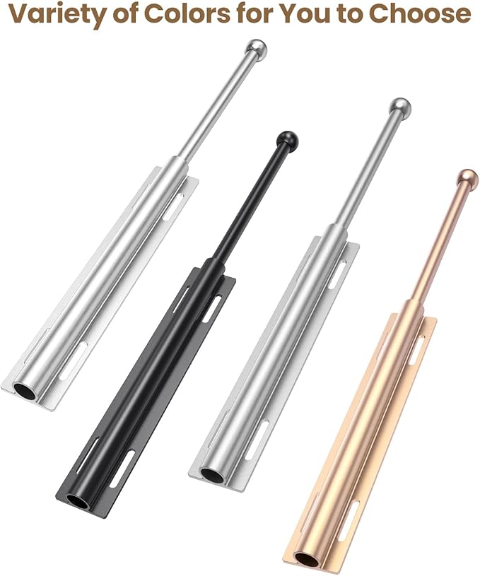 Supforce 16.5" Valet Rod for Closet Pull Out, Retractable Slide Out Valet Rod Closet Organization, Aluminum Valet Clothing Hanger Rods Perfect for Suits, Dresses & Freshly Pressed Clothes, Black