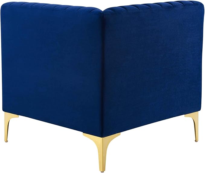 Modway Triumph Channel Tufted Performance Velvet Sectional Sofa Corner Chair