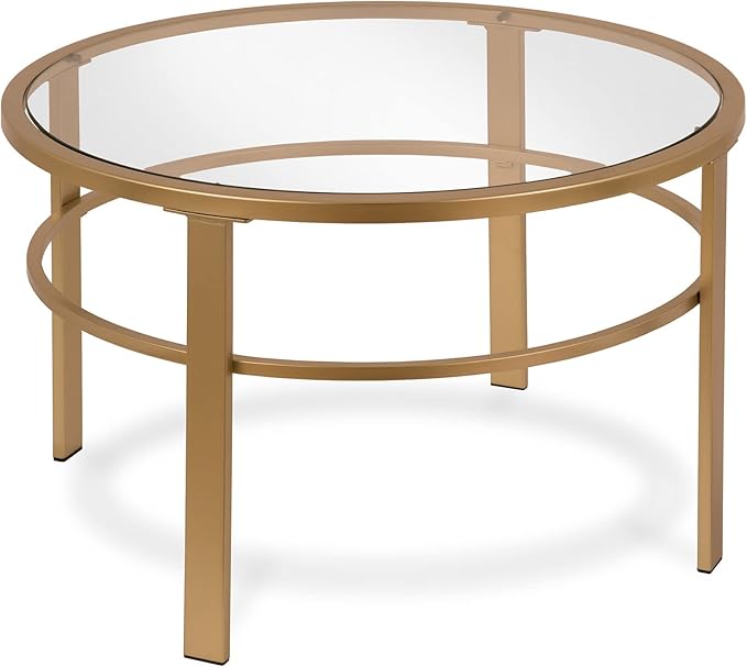 Henn&Hart Round Nested Coffee Table in Brass, Coffee Table coffee tables
