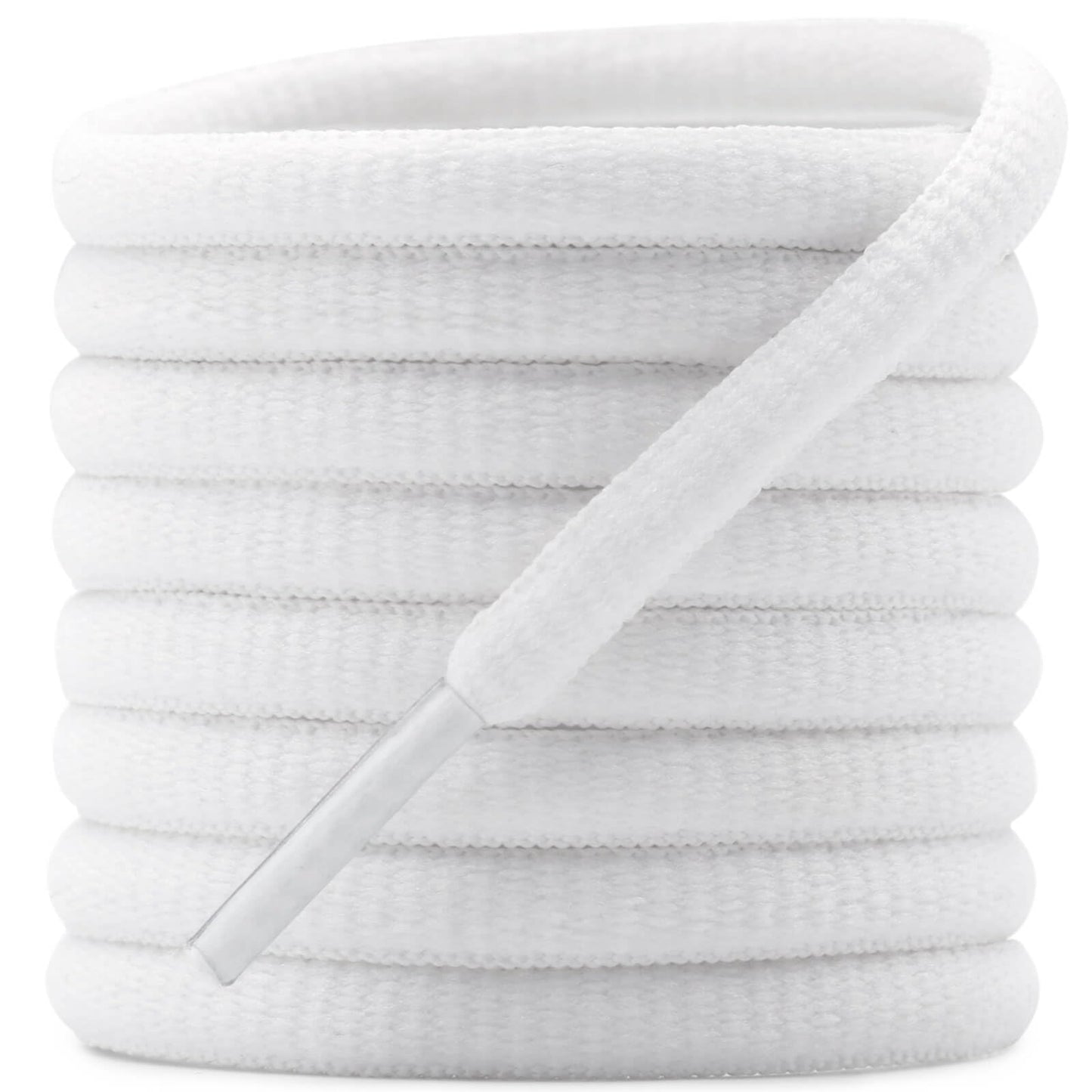 DELELE 2Pair Oval Shoes laces 42 Colors Half Round 1/4" Athletic ShoeLaces for Sport/Running Shoes Shoe Strings White -45 inch