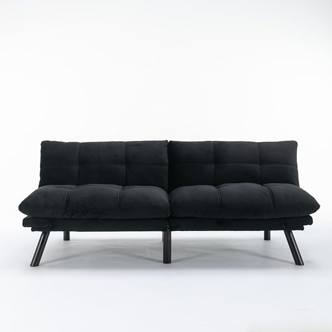 GDFStudio Hayezc Loveseat Sofa, Convertible Sofa Bed, 2-in-1 Folding Modern