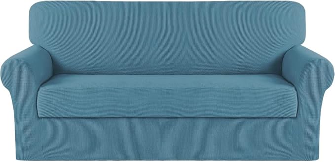 Turquoize Stretch Sofa Slipcover 2 Pieces Sofa Cover Couch Cover