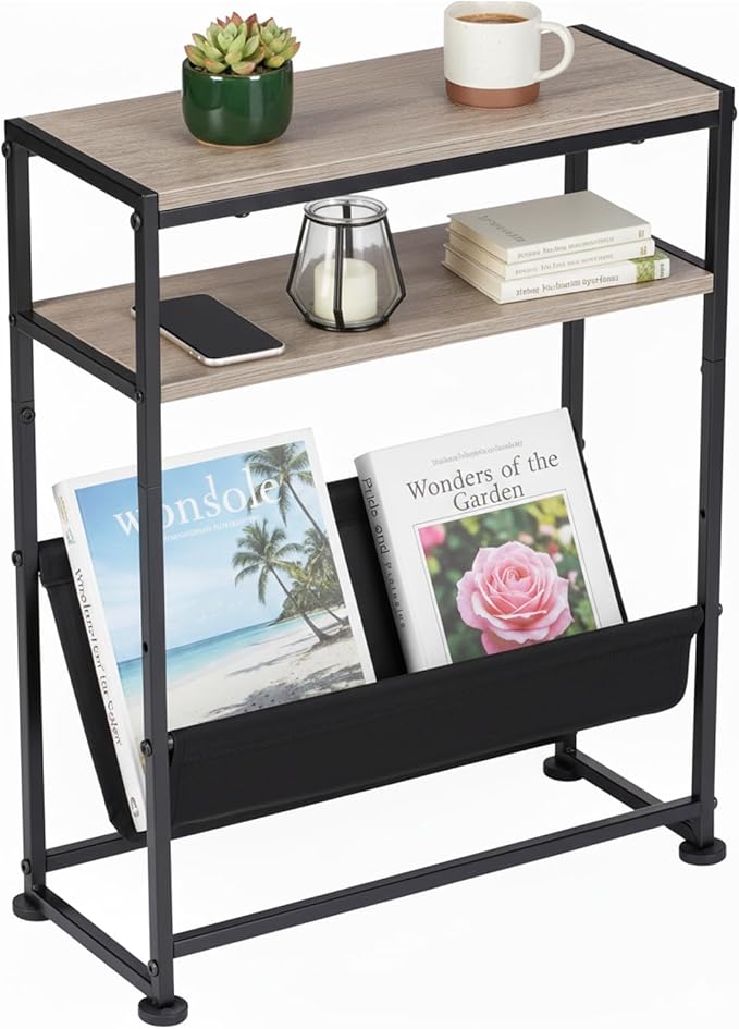 Narrow End Table for Small Spaces