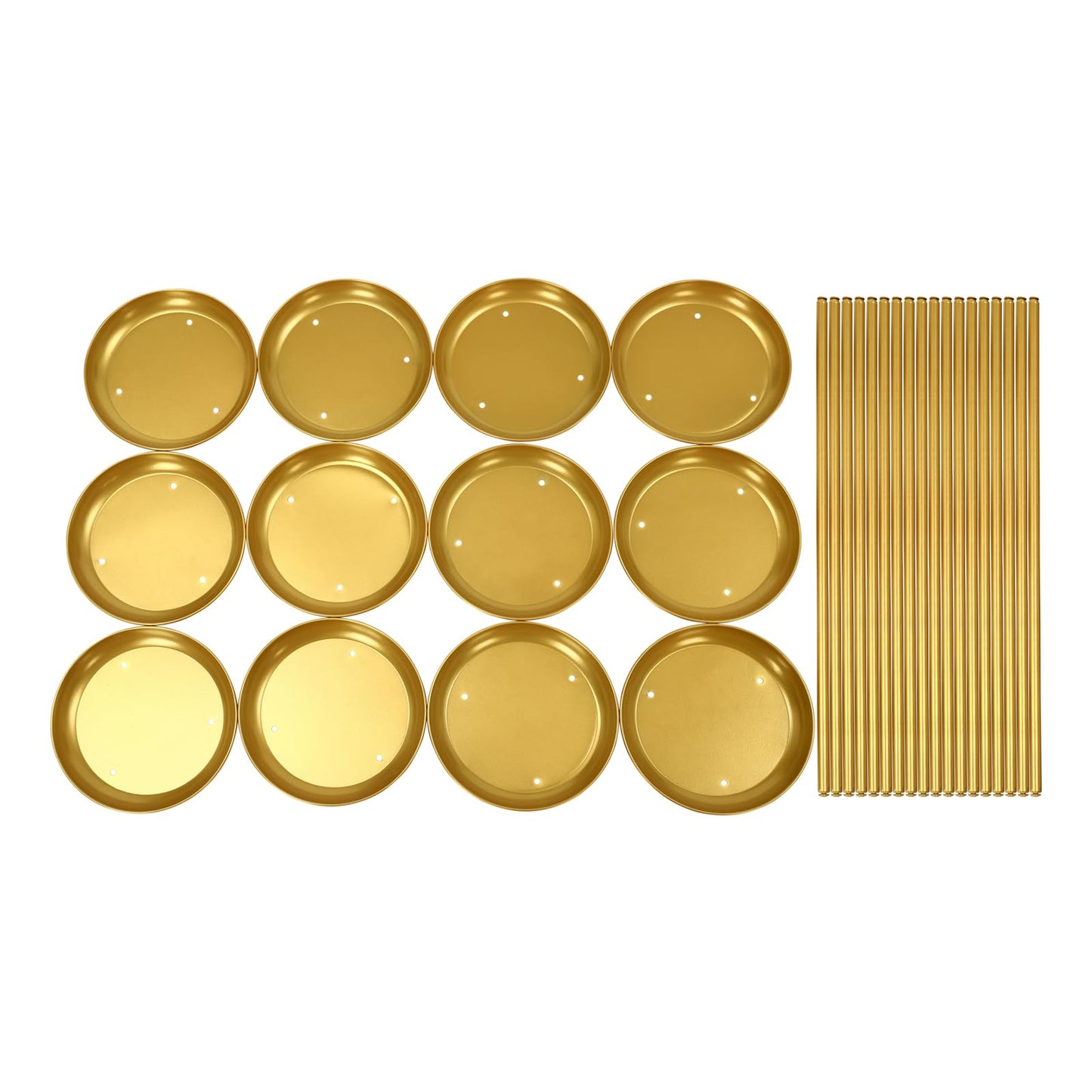 JINHZIXIU 6 Pcs Flower Display Stand 23.6in Column Flower Stand Gold Road Lead Centerpiece Vase Decorative 60cm Metal Flower Floor Vase Flower Holder for Wedding Home Party Centerpiece