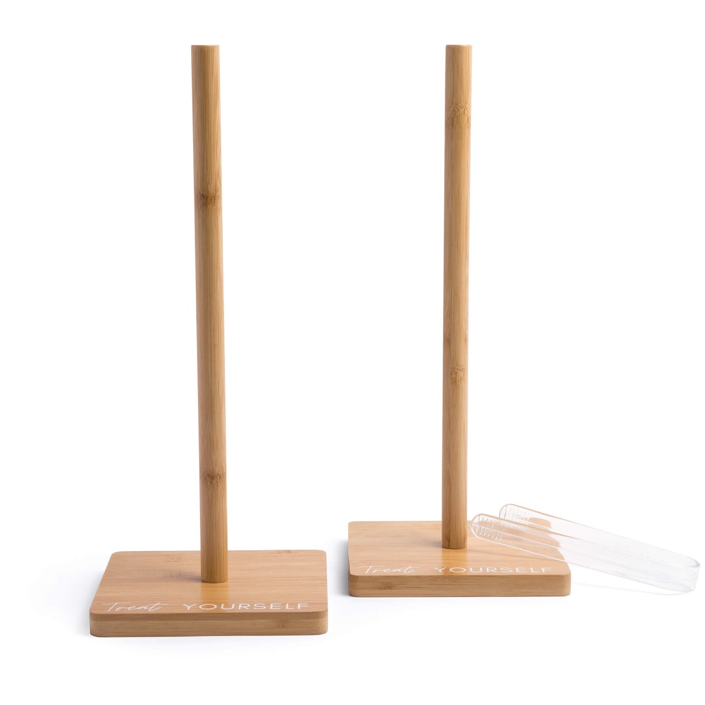 Bamboo Donut Stands for Dessert Table, Set of 2 w/ Tongs, Donut Holder Stand Party, Multipurpose Bagel Holder, Trendy Display for Party, Stylish Bagel Tower, Perfect Brunch Display, Sweet Birthday