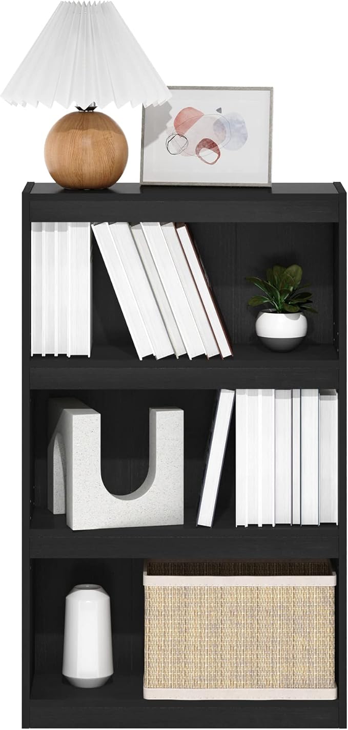 Furinno Jaya Book Shelf, 3-Tier Modern Bookshelf