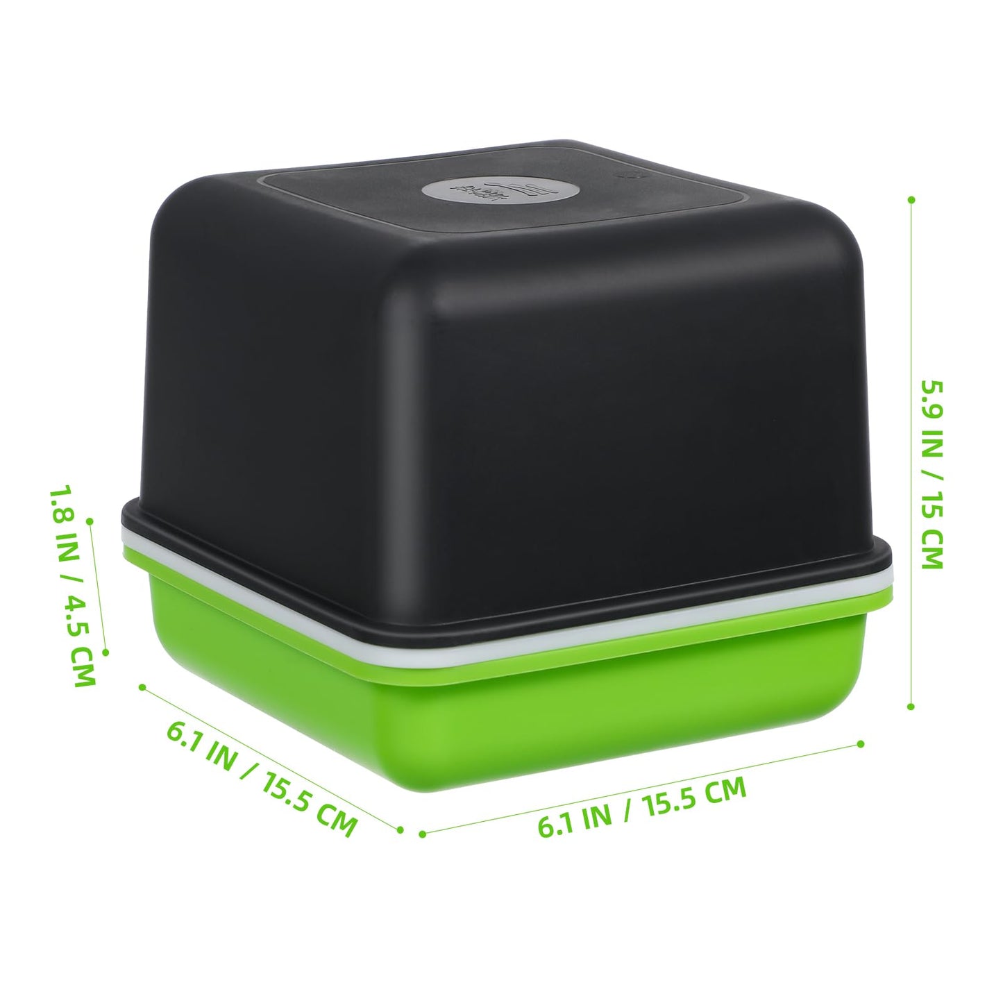 DOITOOL Peanut Sprouts Hydroponic Box 3Pcs Nursery Trays with Lid 6.69X6.69X6.10In Soil-Free Seed Germination Tray for Indoor Gardening and Home Plant Propagation