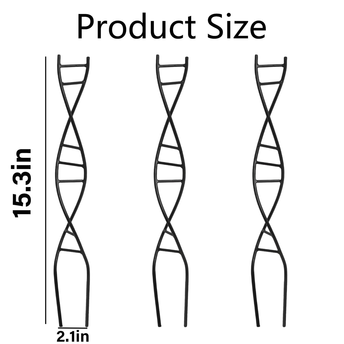 Goooxim DNA Spiral Plant Trellis Indoor - Durable Metal Trellis for Potted Plants, Perfect for Small Houseplant Pots, Ideal for Ivy and Pothos, Space-Saving Vertical Support for Climbing Growth