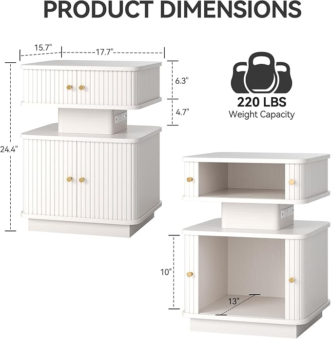 Night Stand, LED Nightstand, Modern Nightstand
