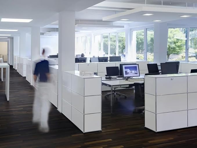 Modern Storage Cabinet White E Versatile Free-Standing Organizer