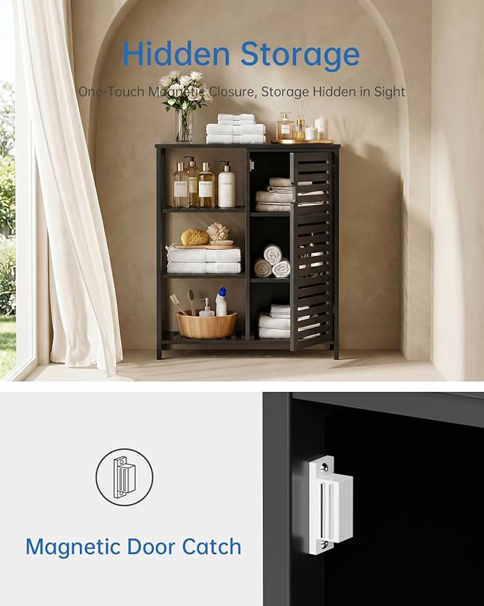 HITNET Bathoom Storage Cabinet, Bamboo Floor Cabinet