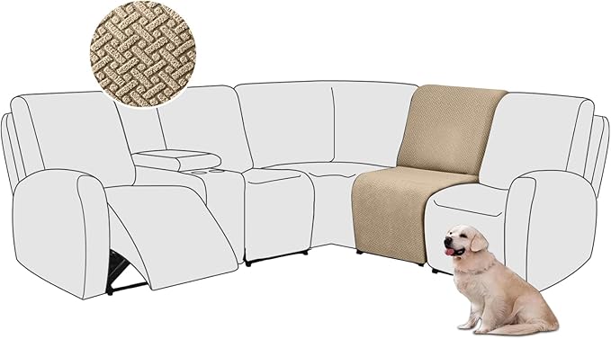 ALIECOM 100% Waterproof Recliner Sectional Couch Covers L Shape Stretch Corner