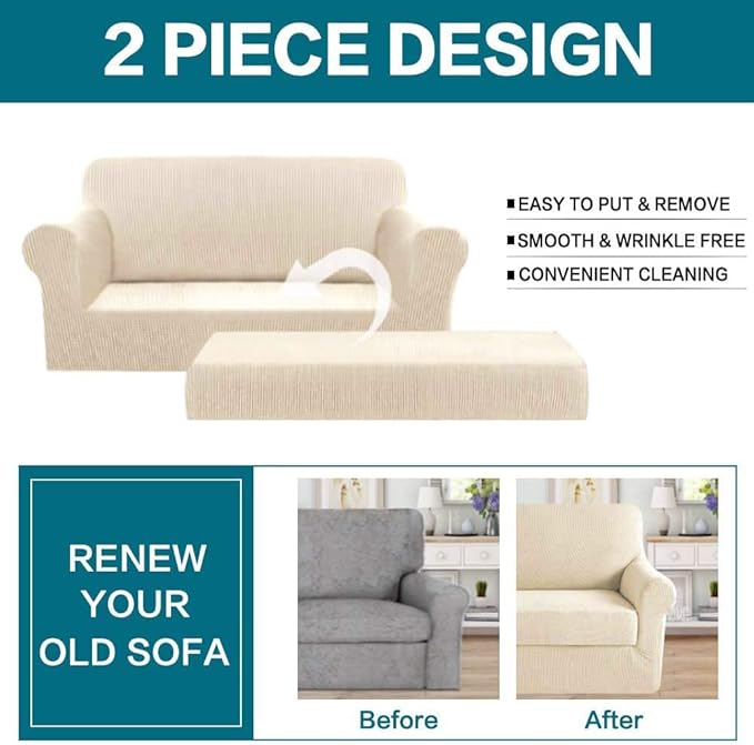 Turquoize Sofa Covers Washable 2 Piece Sofa Covers