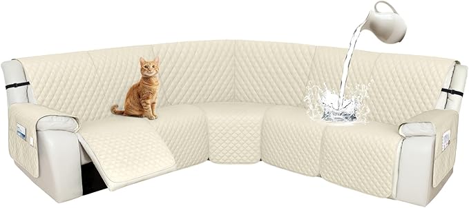 Arfntevss Recliner Sectional Couch Covers 1OO% Waterproof L Shape Sofa Cover