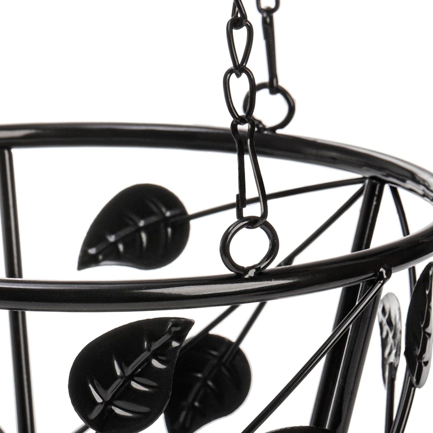 Goaste 2 Pack Metal Plant Hanger, Hanging Plant Holder with Ceiling Hook, Modern Plant Hanging Basket, Decorative Planter Flower Pots Shelf for Indoor Outdoor Use, Home Decor