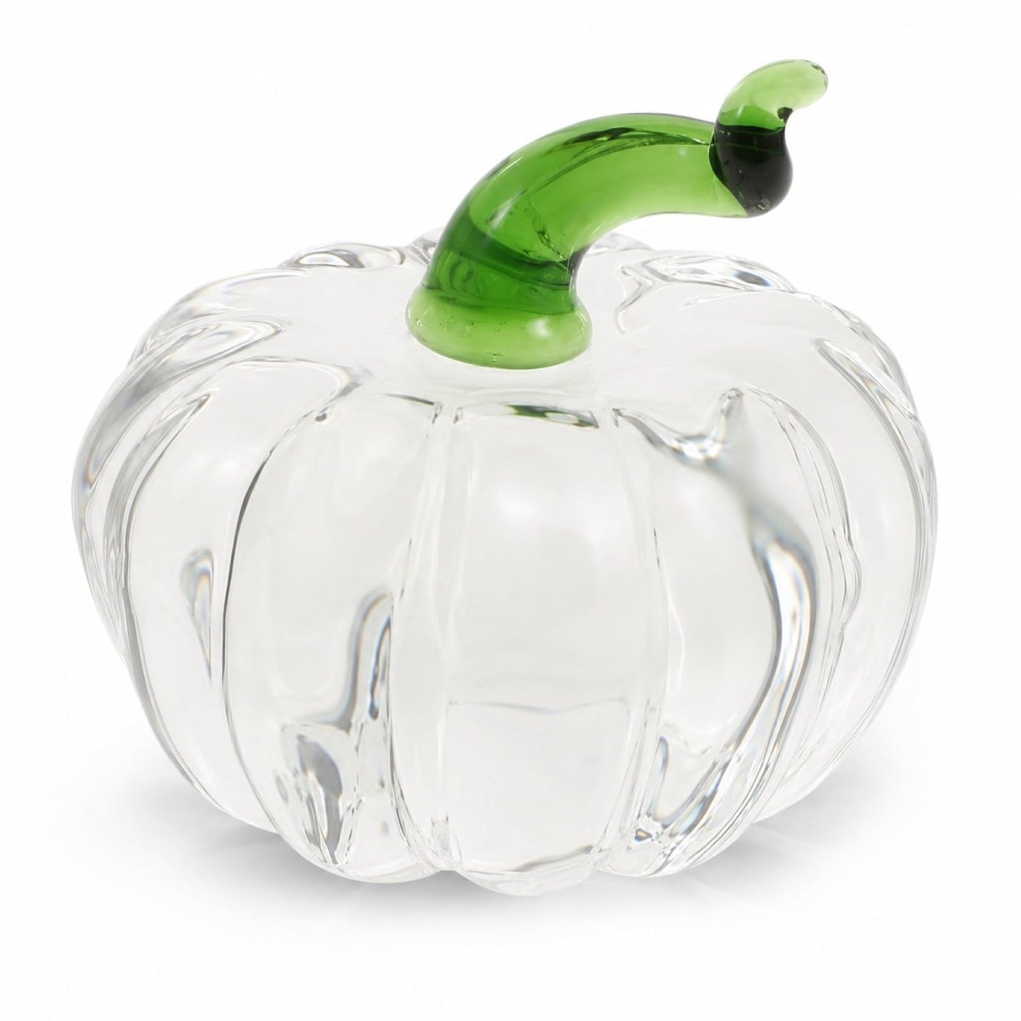 LOGOFUN Crystal Pumpkin Figurine Transparent Fall Table Craft Decor