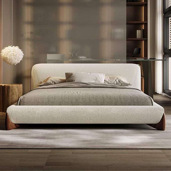 homary 3 Pieces Bedroom Sets, King Size Upholstered Bed