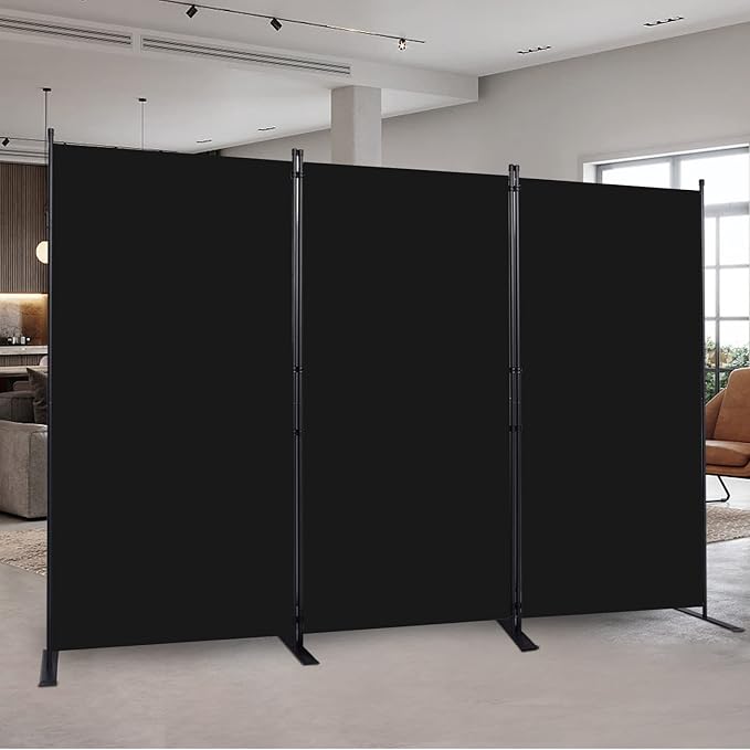 Room Divider 6FT Portable Room Dividers and Folding Privacy Screens, 3 Panel
